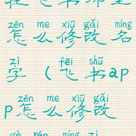 在飞书那里怎么修改名字(飞书app怎么修改个人名字)