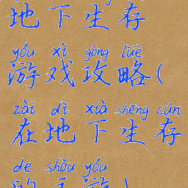 地下生存游戏攻略(在地下生存的手游)