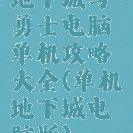 地下城与勇士电脑单机攻略大全(单机地下城电脑版)