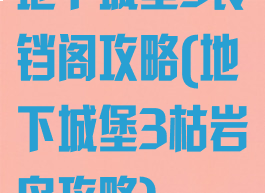 地下城堡3铃铛阁攻略(地下城堡3枯岩岛攻略)