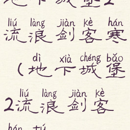 地下城堡2流浪剑客寒(地下城堡2流浪剑客寒图9)