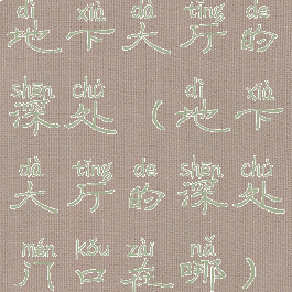 地下大厅的深处(地下大厅的深处门口在哪)