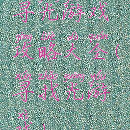 寻光游戏攻略大全(寻找光游戏)