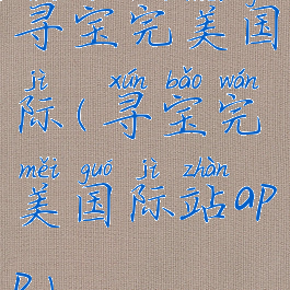 寻宝完美国际(寻宝完美国际站app)