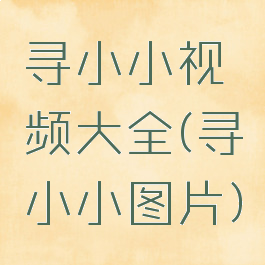寻小小视频大全(寻小小图片)