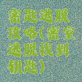 密匙逃脱攻略(密室逃脱找到钥匙)