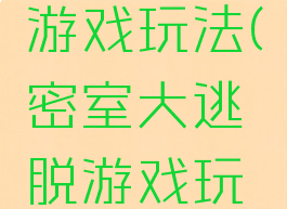 密室生存游戏玩法(密室大逃脱游戏玩法)
