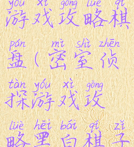 密室侦探游戏攻略棋盘(密室侦探游戏攻略黑白棋子)