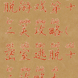 密室大逃脱游戏第十二关攻略(密室逃脱十二攻略大全)