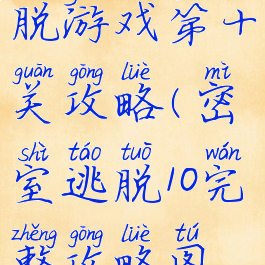 密室大逃脱游戏第十关攻略(密室逃脱10完整攻略图文全关)