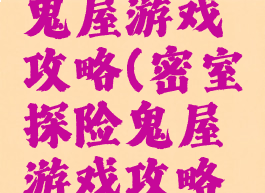 密室探险鬼屋游戏攻略(密室探险鬼屋游戏攻略大全)