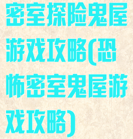 密室探险鬼屋游戏攻略(恐怖密室鬼屋游戏攻略)