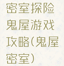 密室探险鬼屋游戏攻略(鬼屋密室)