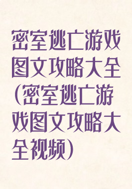 密室逃亡游戏图文攻略大全(密室逃亡游戏图文攻略大全视频)