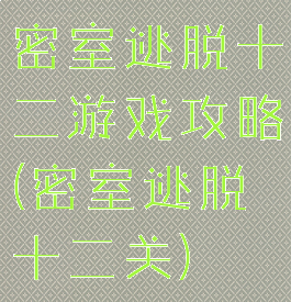 密室逃脱十二游戏攻略(密室逃脱十二关)