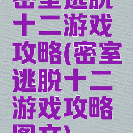 密室逃脱十二游戏攻略(密室逃脱十二游戏攻略图文)