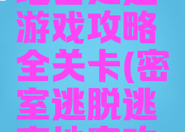 密室逃脱地宫之迷游戏攻略全关卡(密室逃脱逃离地宫攻略)