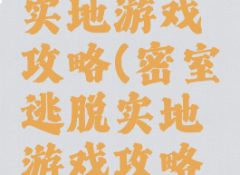 密室逃脱实地游戏攻略(密室逃脱实地游戏攻略第一关)