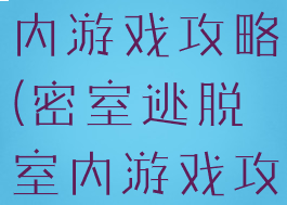密室逃脱室内游戏攻略(密室逃脱室内游戏攻略第一关)