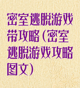 密室逃脱游戏带攻略(密室逃脱游戏攻略图文)