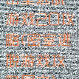 密室逃脱游戏20攻略(密室逃脱游戏攻略图文)