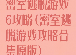 密室逃脱游戏6攻略(密室逃脱游戏攻略合集原版)