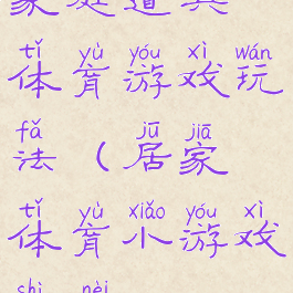 家庭道具体育游戏玩法(居家体育小游戏室内)