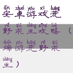 安卓游戏荒野求生攻略(端游荒野求生)