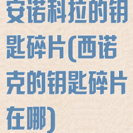 安诺科拉的钥匙碎片(西诺克的钥匙碎片在哪)