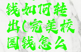 完美校园钱如何转出(完美校园钱怎么转出)