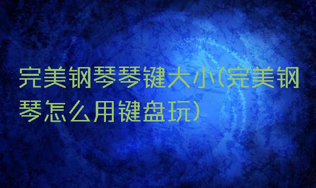 完美钢琴琴键大小(完美钢琴怎么用键盘玩)