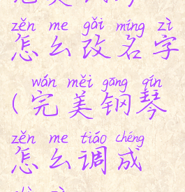 完美钢琴怎么改名字(完美钢琴怎么调成数字)
