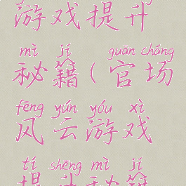 官场风云游戏提升秘籍(官场风云游戏提升秘籍技能)