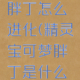 宝可梦盾胖丁怎么进化(精灵宝可梦胖丁是什么属性)