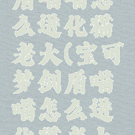 宝可梦剑盾喵喵怎么进化猫老大(宝可梦剑盾喵喵怎么进化猫老大的)