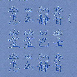 宝宝巴士怎么静音(宝宝巴士怎么静音播放)