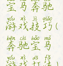 宝马奔驰游戏技巧(奔驰宝马游戏打法)