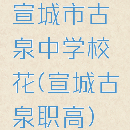 宣城市古泉中学校花(宣城古泉职高)