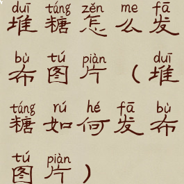 堆糖怎么发布图片(堆糖如何发布图片)