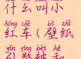 壁纸引擎为什么叫小红车(壁纸引擎被和谐了吗)