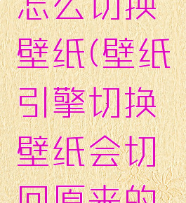 壁纸引擎怎么切换壁纸(壁纸引擎切换壁纸会切回原来的桌面)