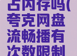 夸克网盘占内存吗(夸克网盘流畅播有次数限制吗)