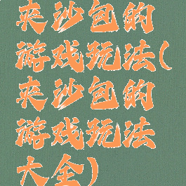 夹沙包的游戏玩法(夹沙包的游戏玩法大全)