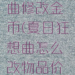 夏日狂想曲修改金币(夏日狂想曲怎么改物品价格)