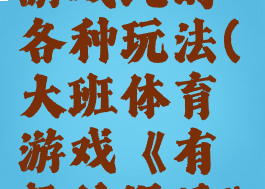 大班体育游戏绳的各种玩法(大班体育游戏《有趣的绳子》)