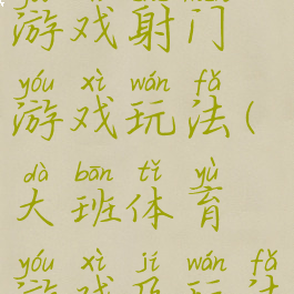 大班体育游戏射门游戏玩法(大班体育游戏及玩法)