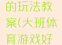 大班体育游戏沙包的玩法教案(大班体育游戏好玩的沙包教案)