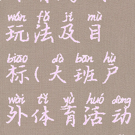 大班户外体育游戏玩法及目标(大班户外体育活动目标及玩法)