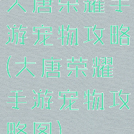 大唐荣耀手游宠物攻略(大唐荣耀手游宠物攻略图)