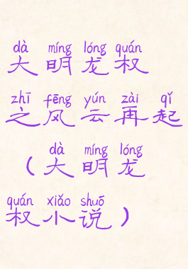 大明龙权之风云再起(大明龙权小说)